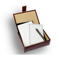 Hampton Premium Leather Box Stationery Set w/Rivendale Pen